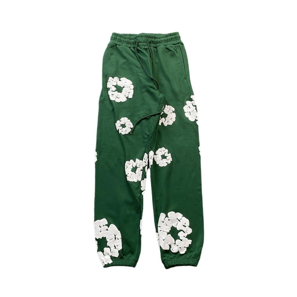 DENIM TEARS COTTON WREATH SWEATPANTS DARK GREEN - netstar