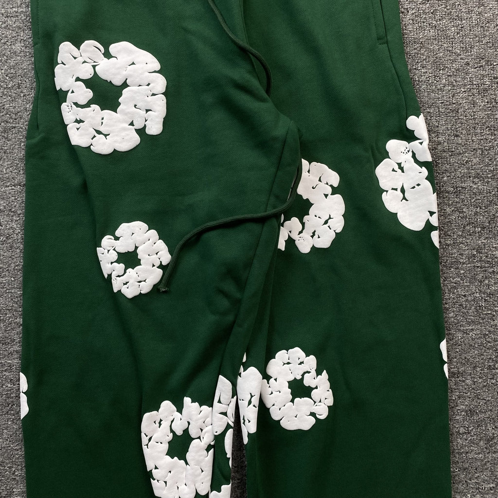 DENIM TEARS COTTON WREATH SWEATPANTS DARK GREEN - netstar