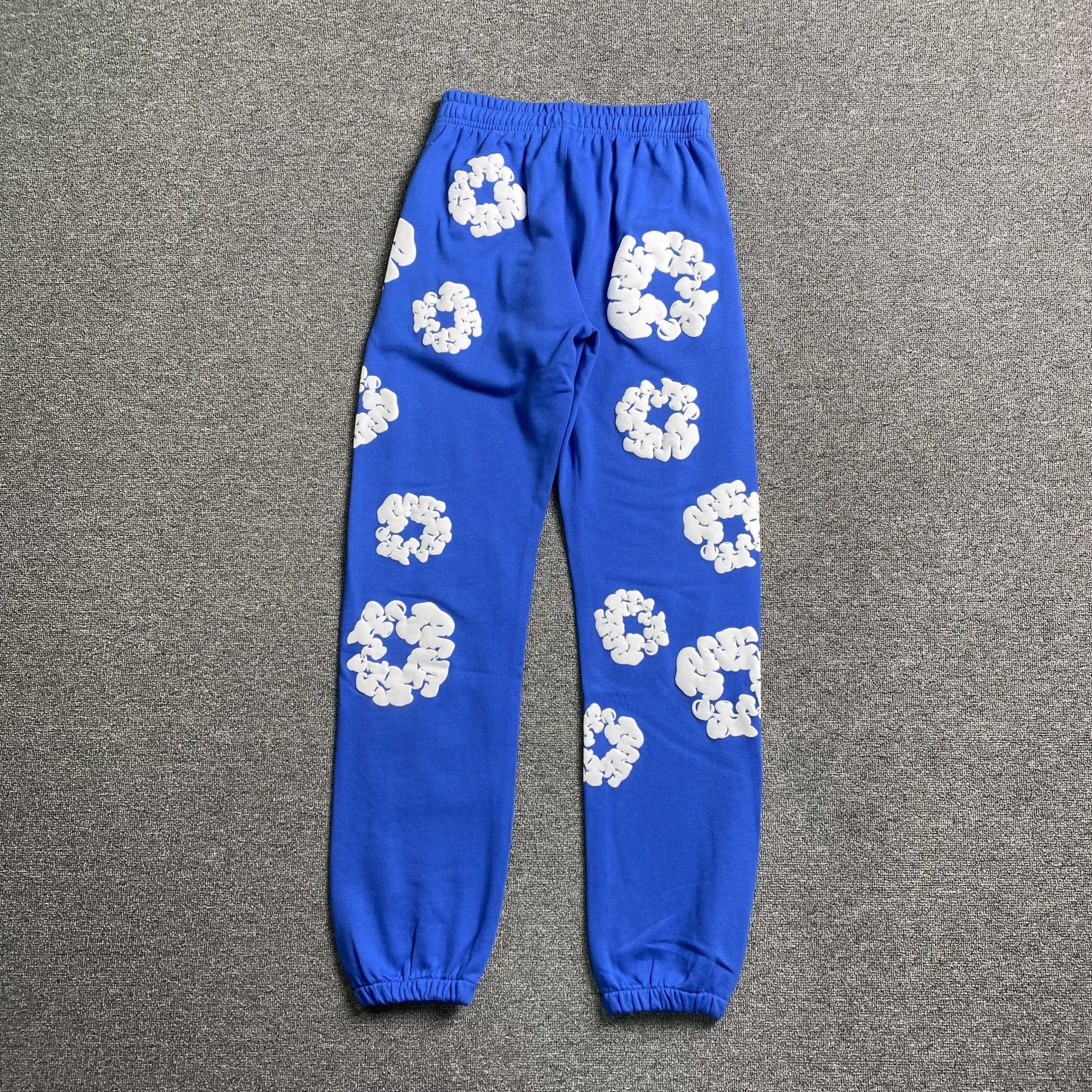 DENIM TEARS COTTON WREATH SWEATPANTS DEEP BLUE - netstar