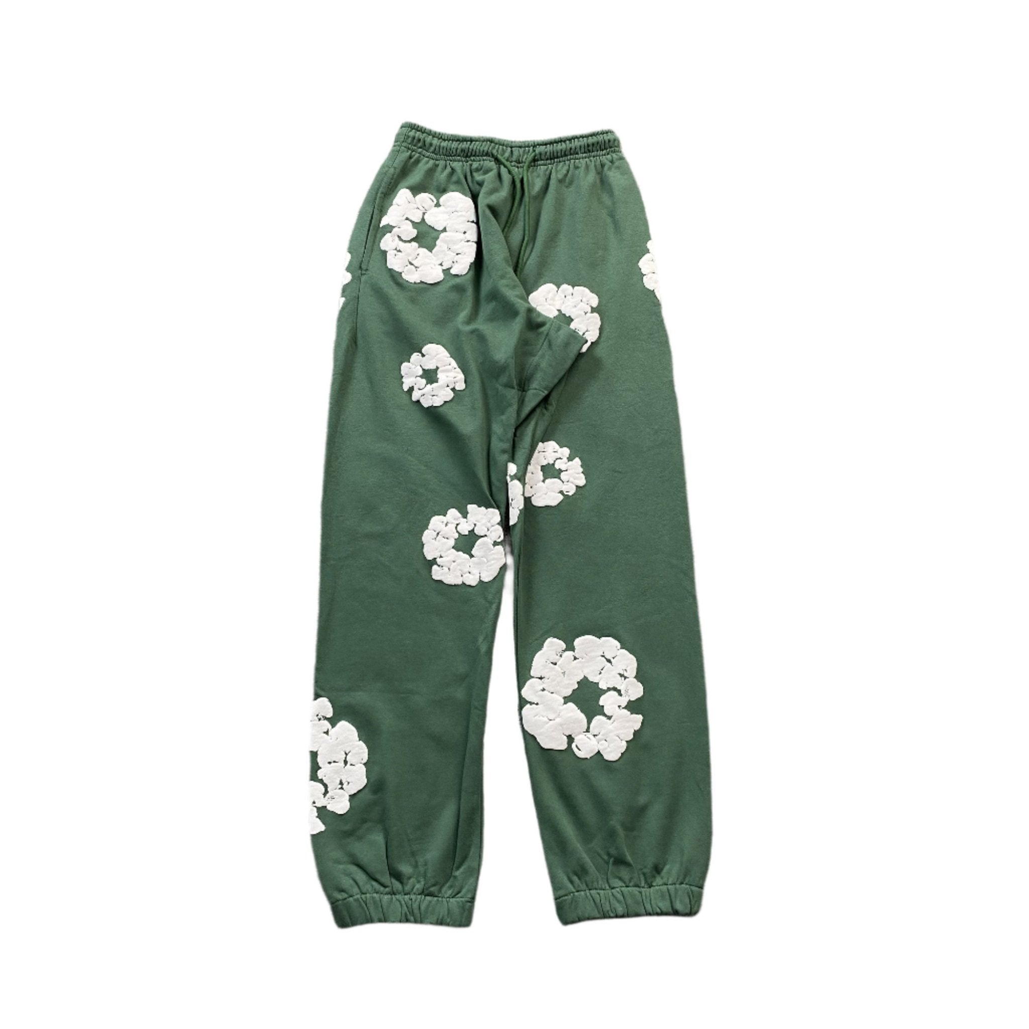 DENIM TEARS COTTON WREATH SWEATPANTS GREEN - netstar