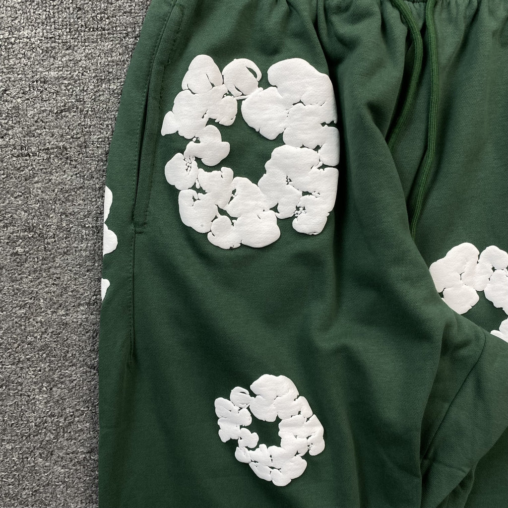 DENIM TEARS COTTON WREATH SWEATPANTS GREEN - netstar
