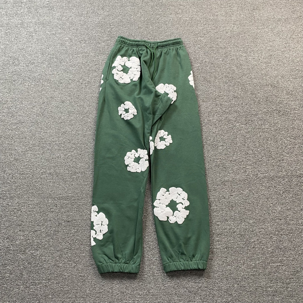 DENIM TEARS COTTON WREATH SWEATPANTS GREEN - netstar