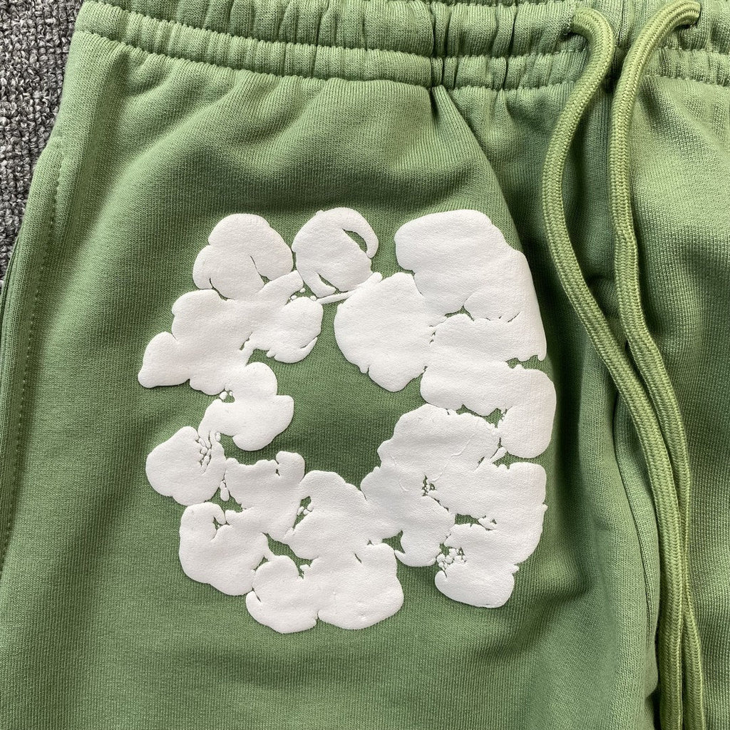 DENIM TEARS COTTON WREATH SWEATPANTS LIGHT GREEN - netstar