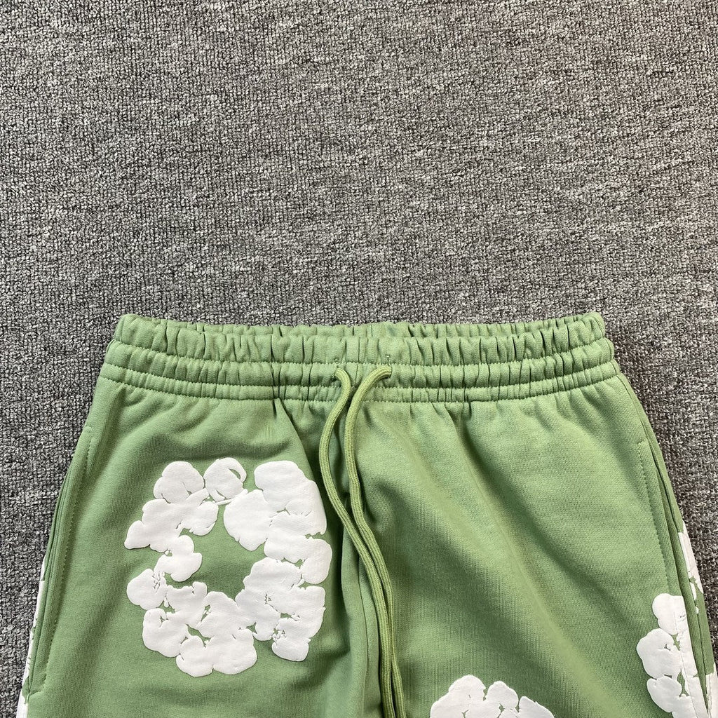 DENIM TEARS COTTON WREATH SWEATPANTS LIGHT GREEN - netstar