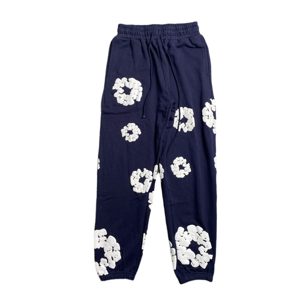 DENIM TEARS COTTON WREATH SWEATPANTS NAVY - netstar