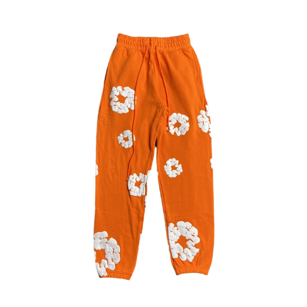DENIM TEARS COTTON WREATH SWEATPANTS ORANGE - netstar