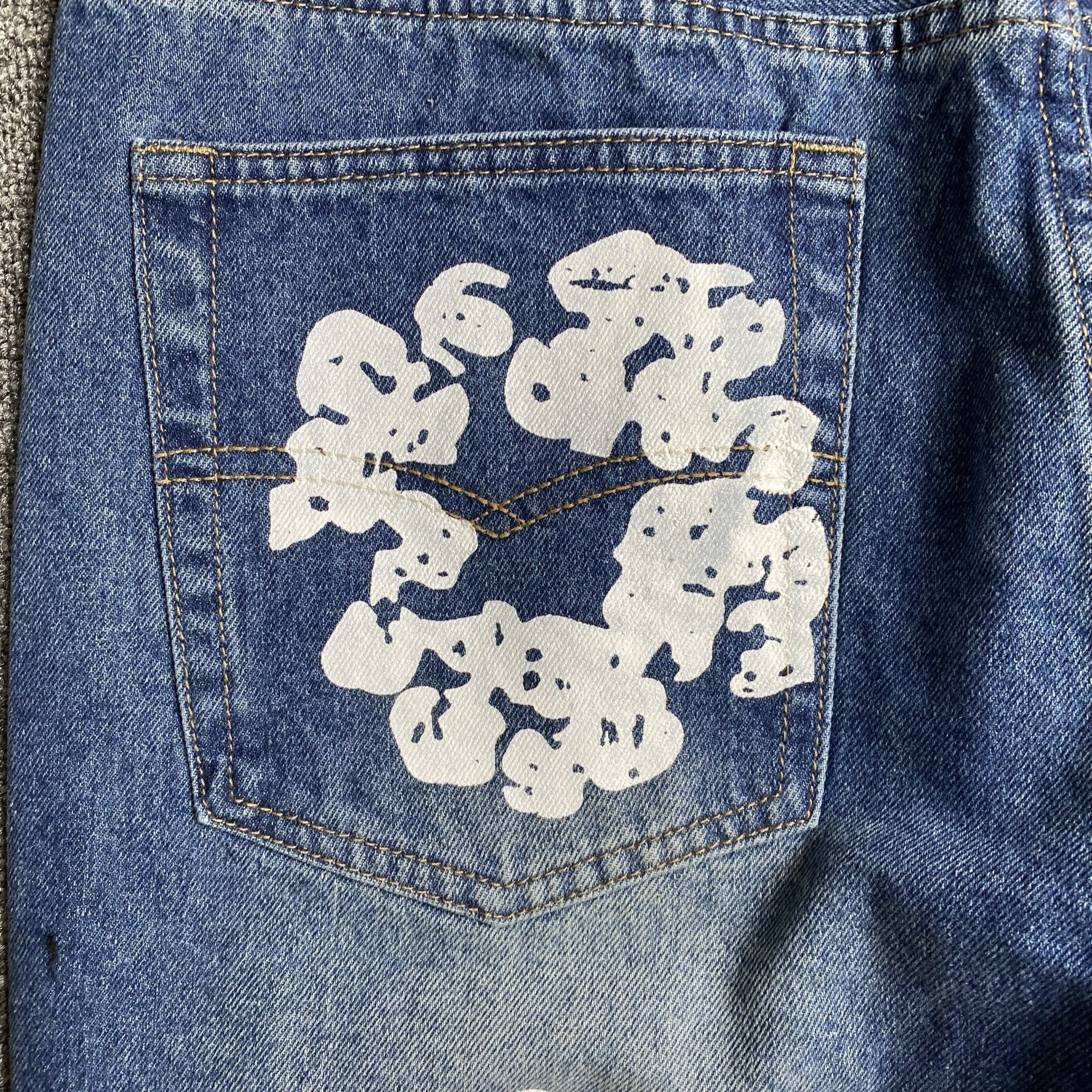 DENIM TEARS x LEVI'S COTTON WREATH JEANS BLUE - netstar