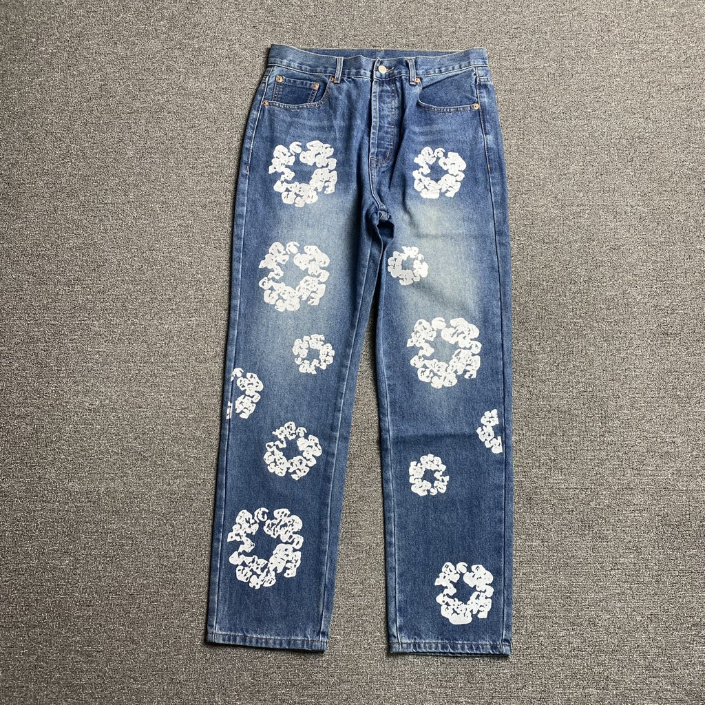 DENIM TEARS x LEVI'S COTTON WREATH JEANS BLUE - netstar