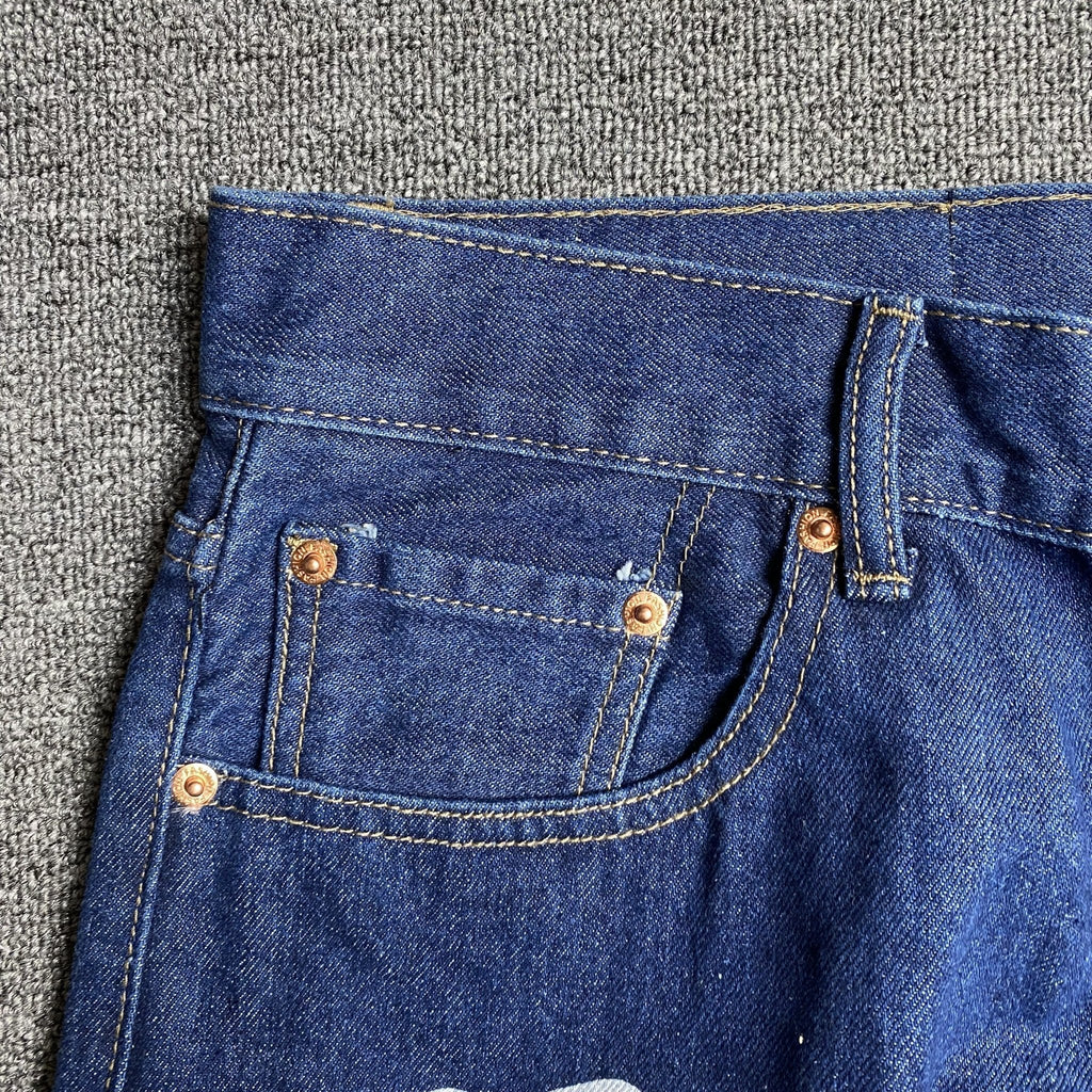 DENIM TEARS x LEVI'S COTTON WREATH JEANS DARK BLUE - netstar