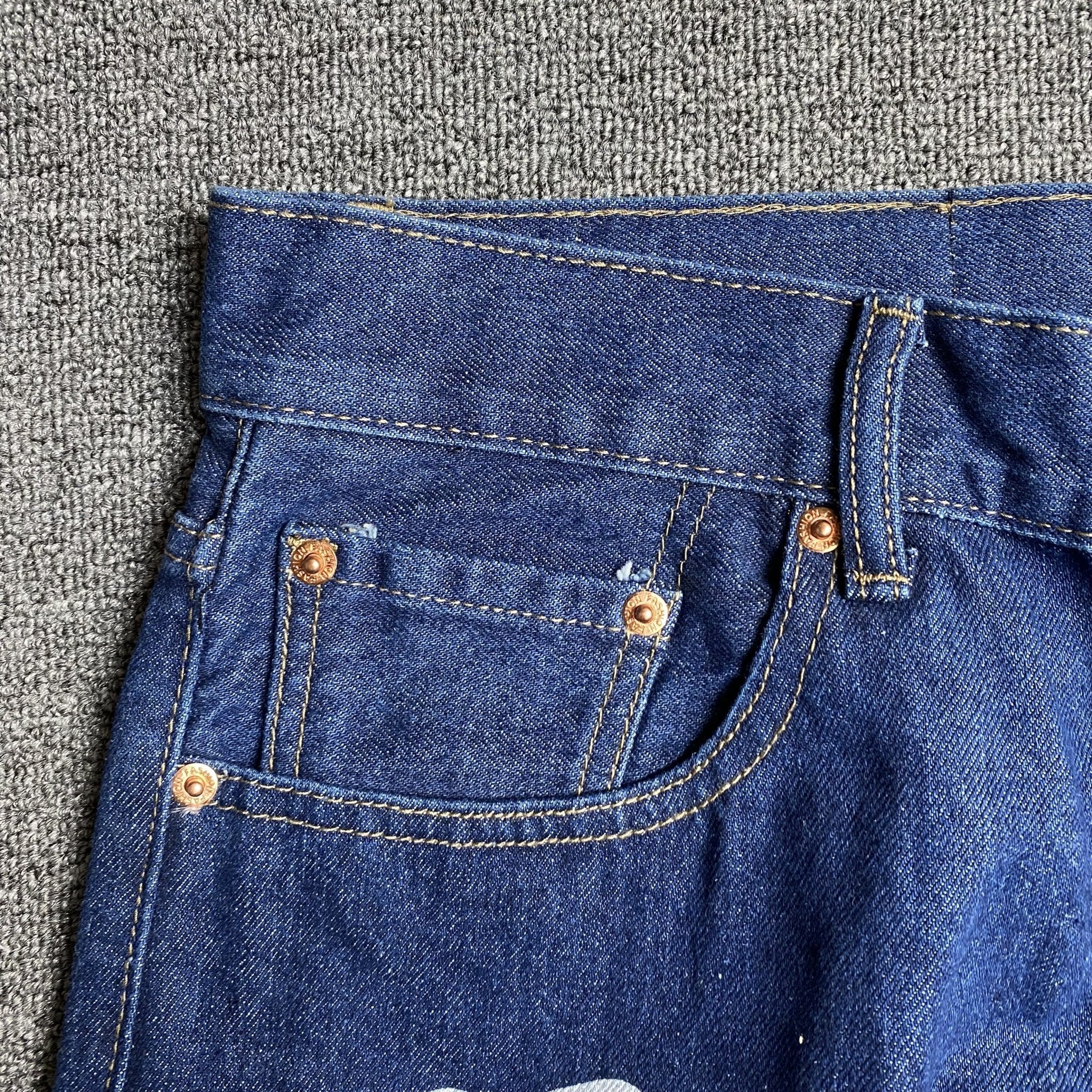 DENIM TEARS x LEVI'S COTTON WREATH JEANS DARK BLUE - netstar
