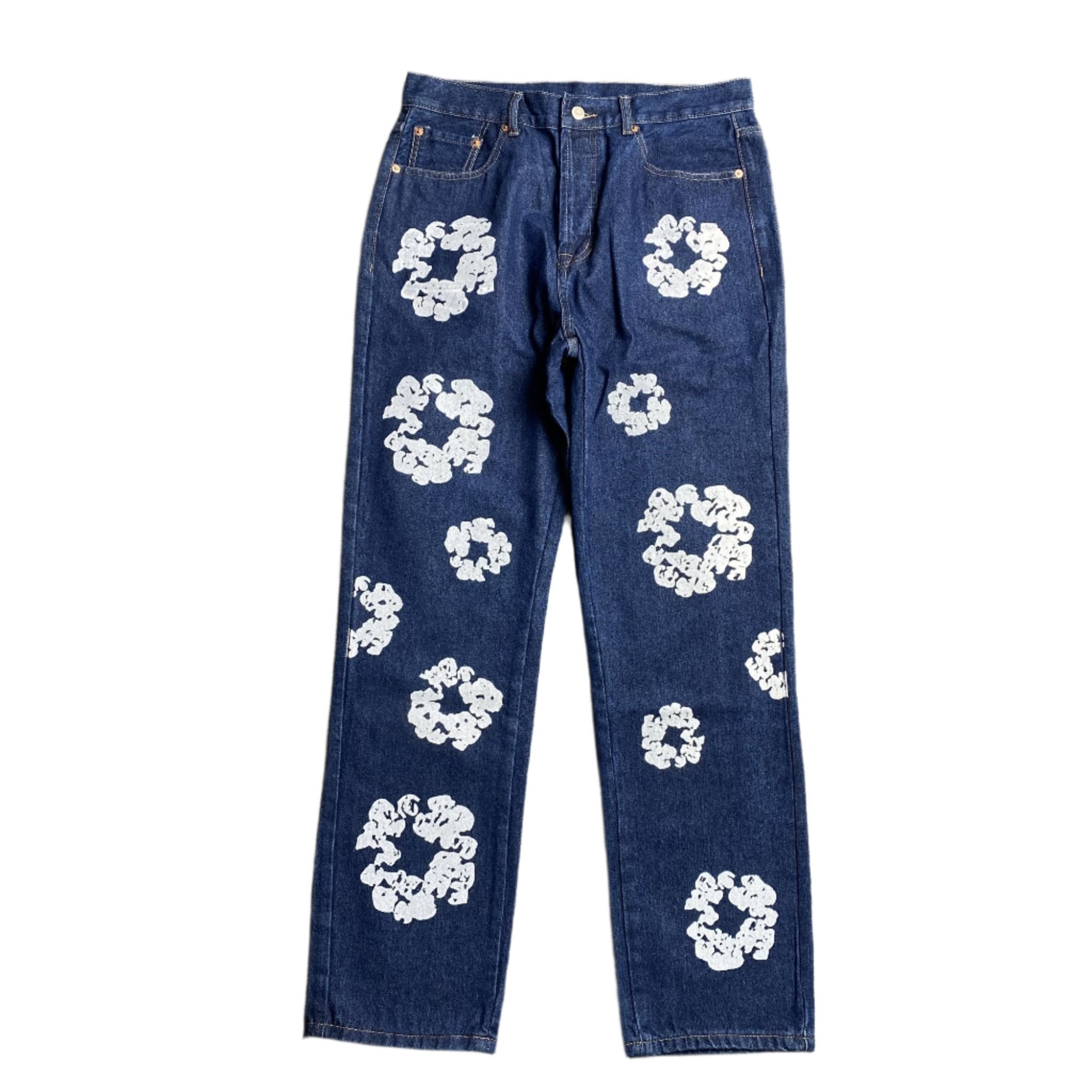 DENIM TEARS x LEVI'S COTTON WREATH JEANS DARK BLUE - netstar