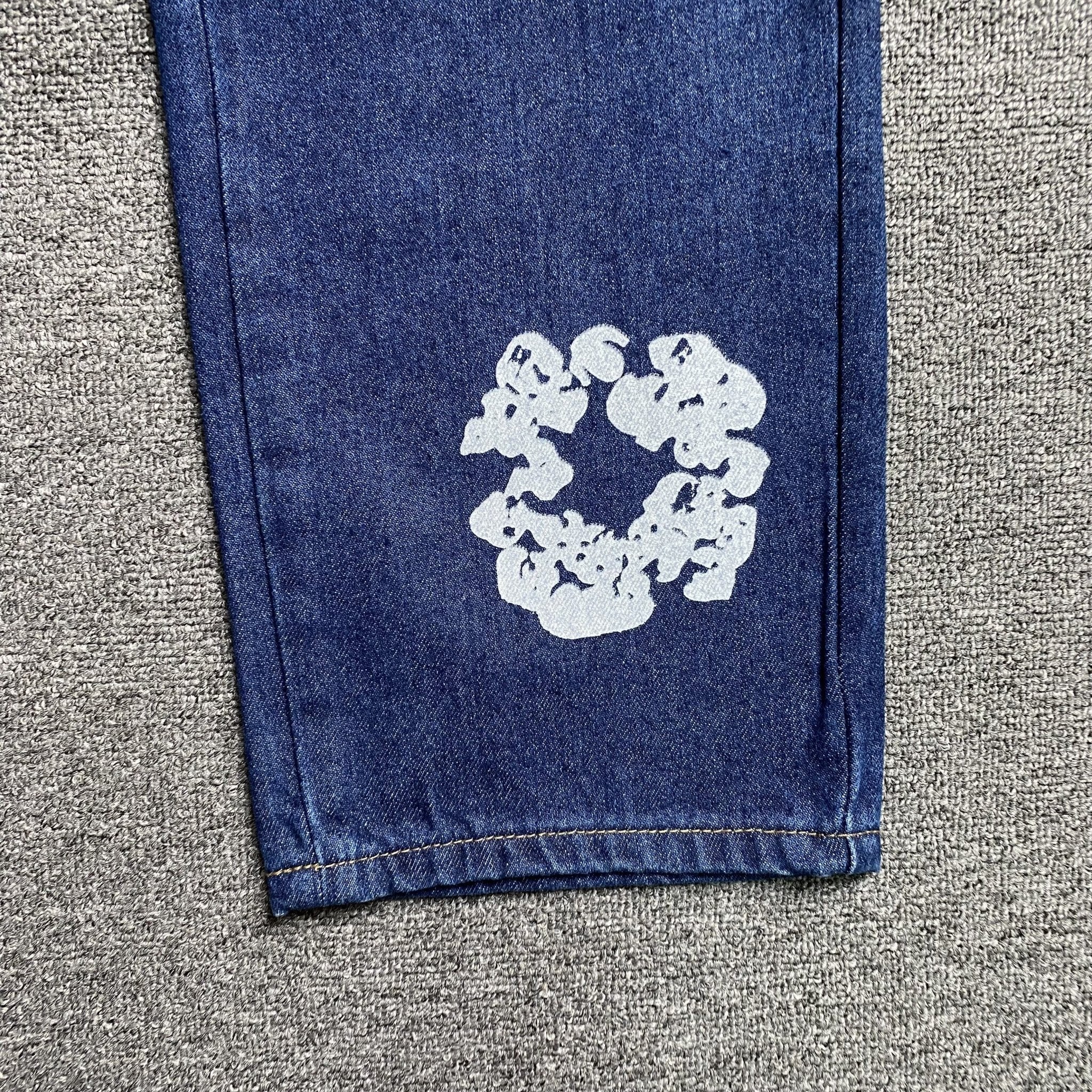 DENIM TEARS x LEVI'S COTTON WREATH JEANS DARK BLUE - netstar