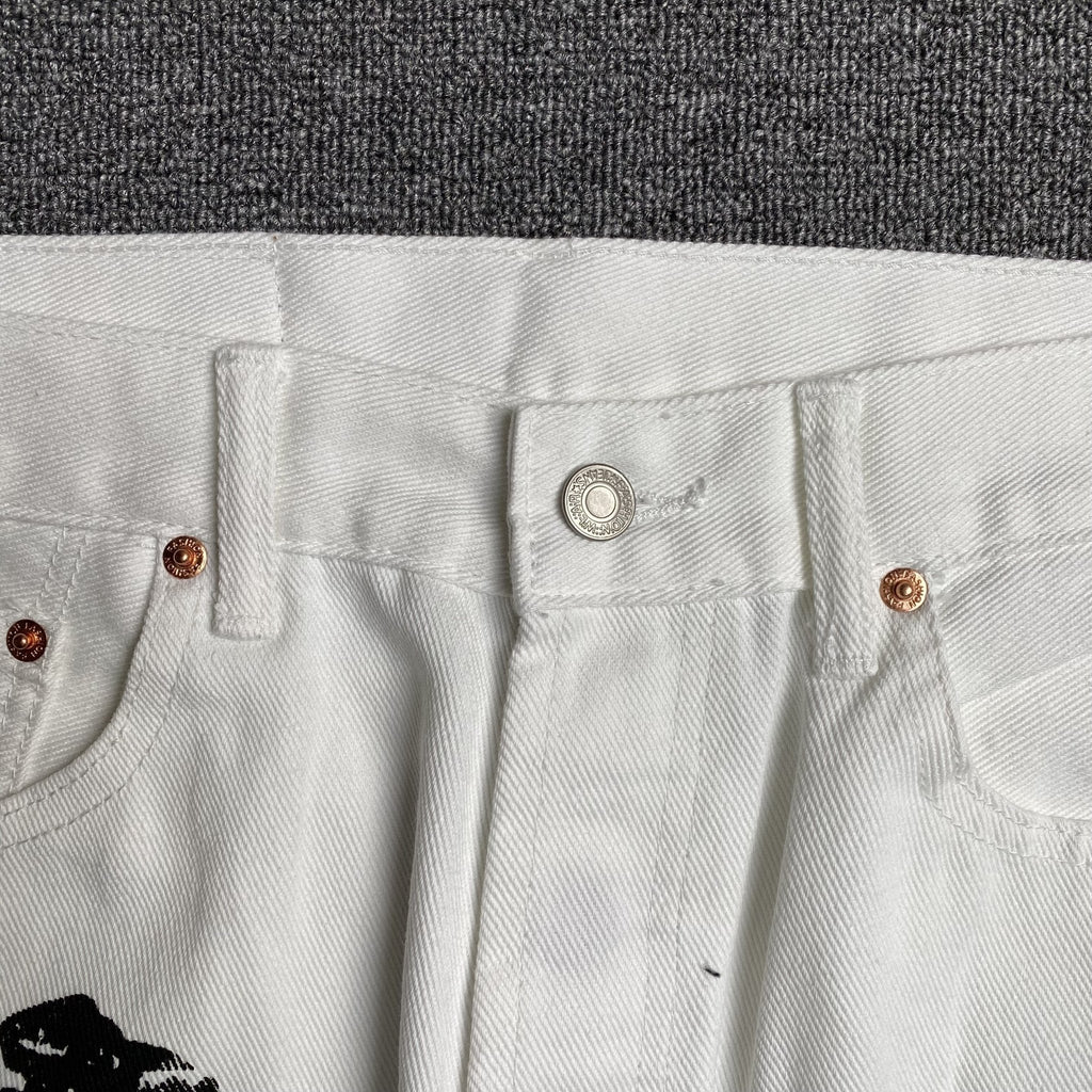 DENIM TEARS x LEVI'S COTTON WREATH JEANS WHITE - netstar