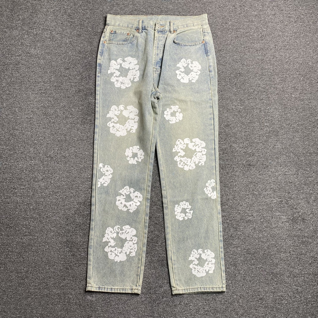 DENIM TEARS x LEVI'S DIRTY WASH WREATH JEANS LIGHT WASH - netstar