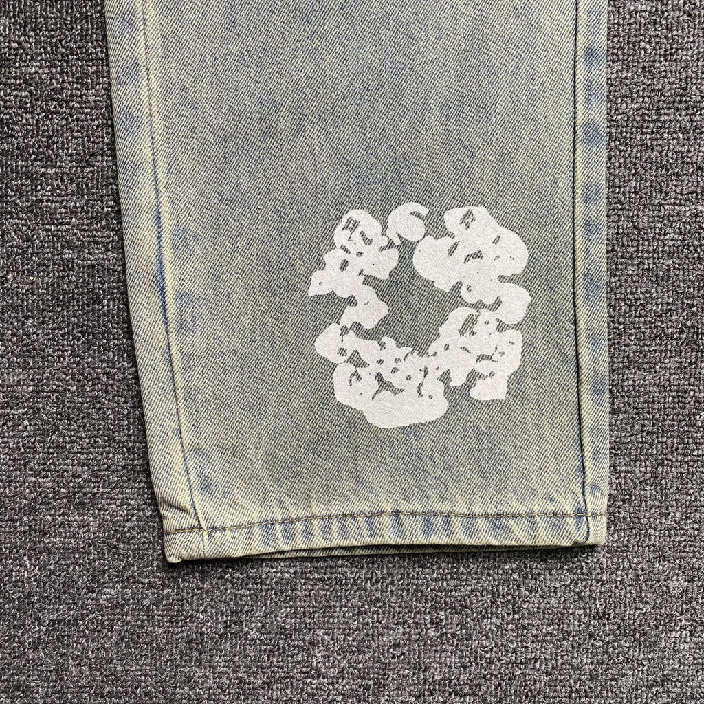 DENIM TEARS x LEVI'S DIRTY WASH WREATH JEANS LIGHT WASH - netstar