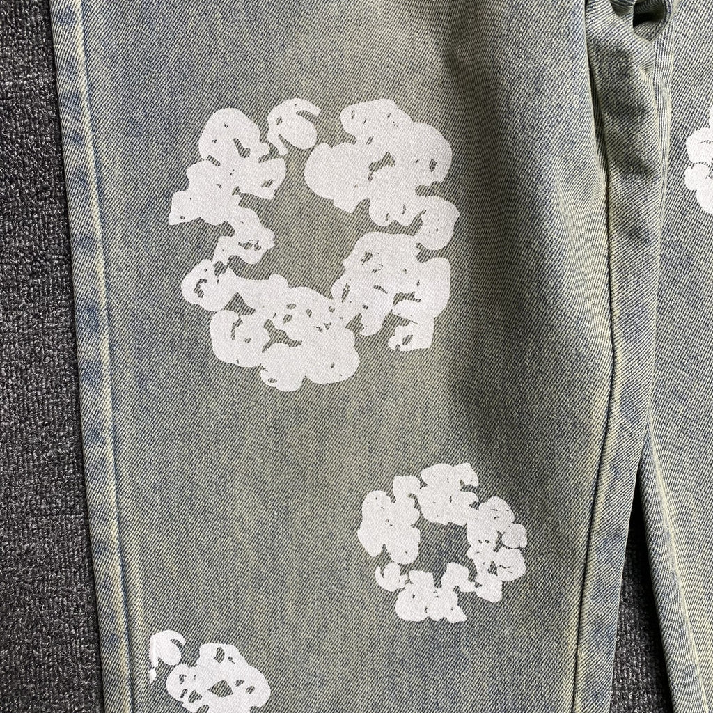 DENIM TEARS x LEVI'S DIRTY WASH WREATH JEANS LIGHT WASH - netstar