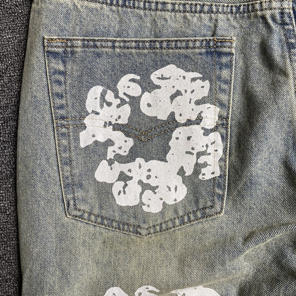 DENIM TEARS x LEVI'S DIRTY WASH WREATH JEANS LIGHT WASH - netstar
