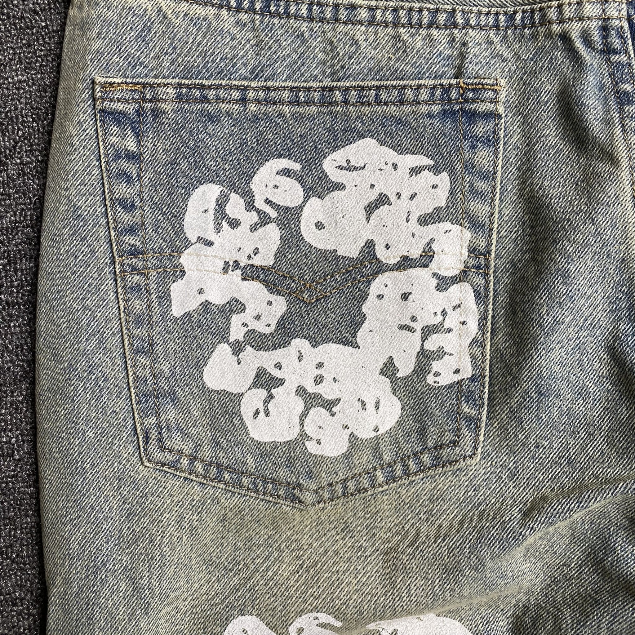 DENIM TEARS x LEVI'S DIRTY WASH WREATH JEANS LIGHT WASH - netstar