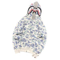BAPE SPACE CAMO DOUBLE SHARK FULL ZIP HOODIE WHITE - netstar®
