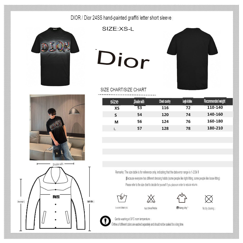 Dior Artistic Logo T-Shirt (Black) - netstar