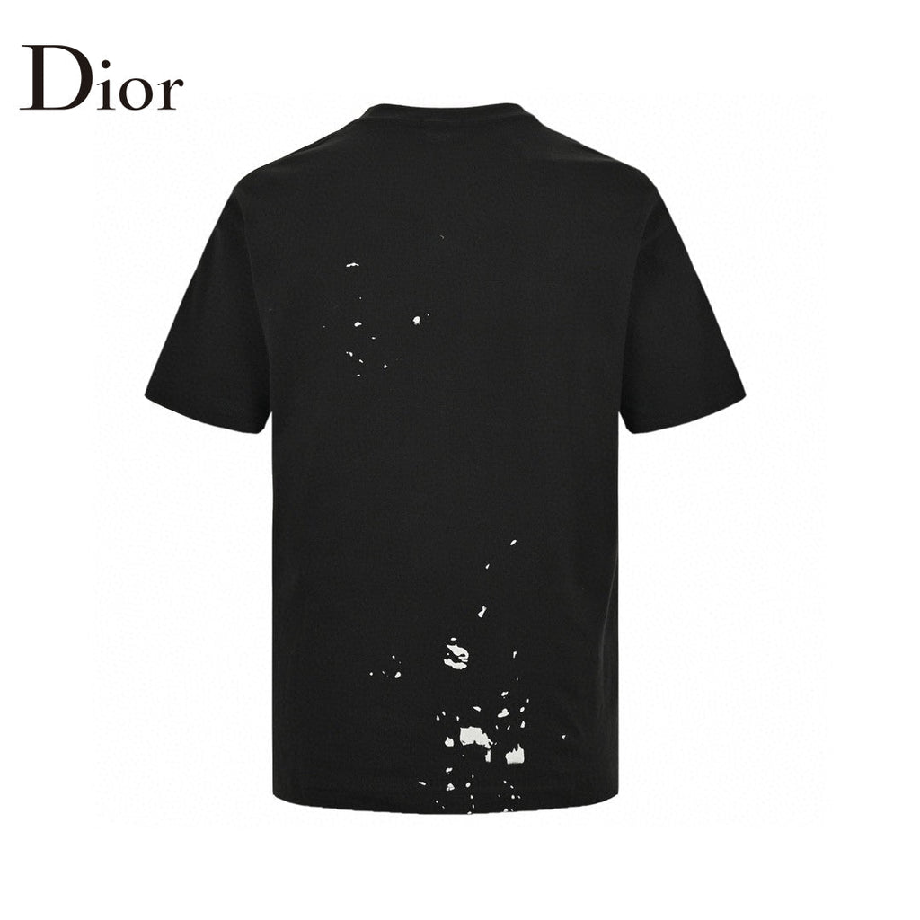 Dior Artistic Splatter T-Shirt (Black) - netstar
