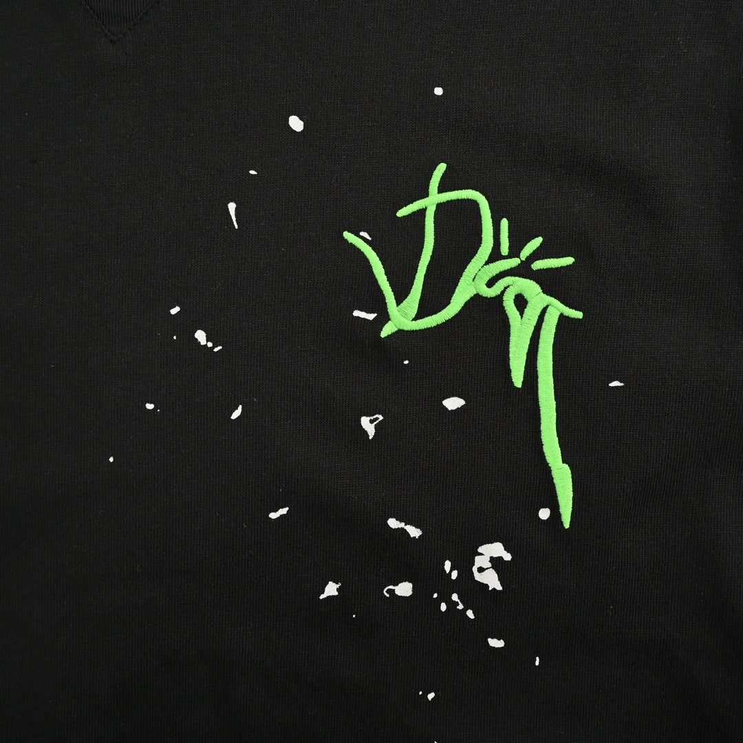 Dior Artistic Splatter T-Shirt (Black) - netstar