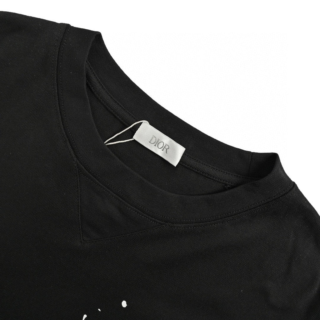 Dior Artistic Splatter T-Shirt (Black) - netstar