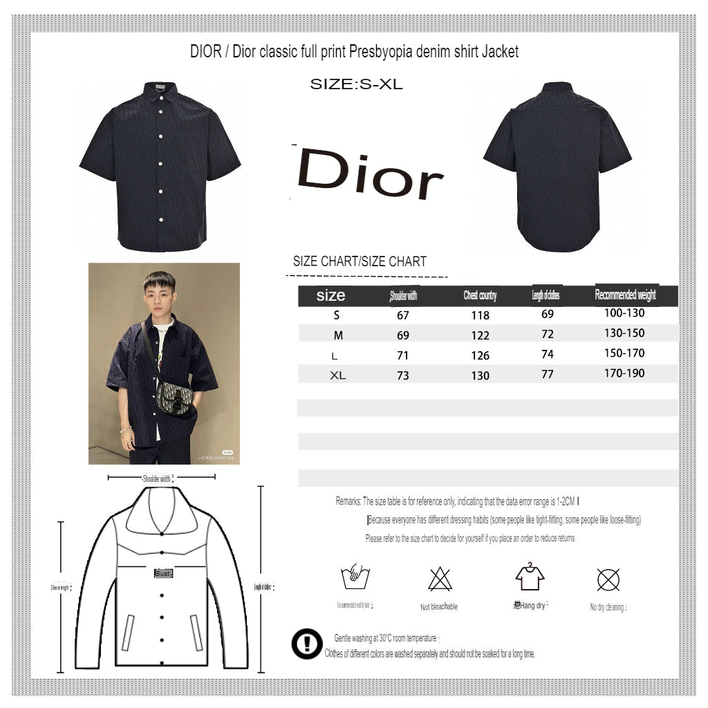 Dior Black Short - Sleeve Shirt - netstar