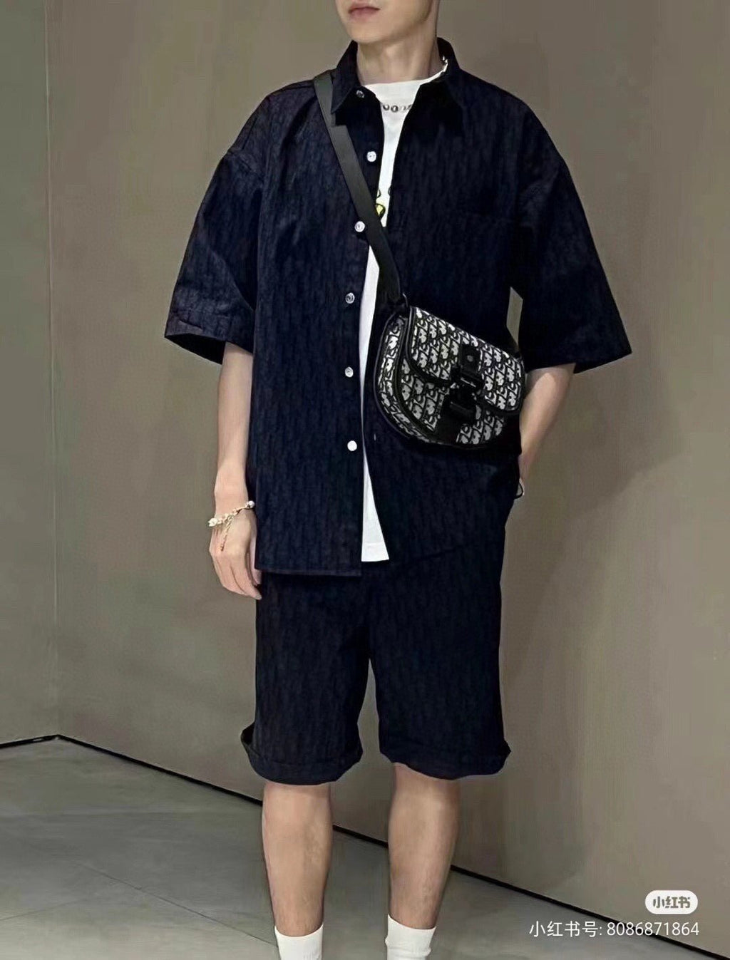 Dior Black Short - Sleeve Shirt - netstar