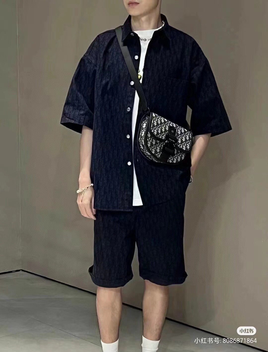 Dior Black Short - Sleeve Shirt - netstar