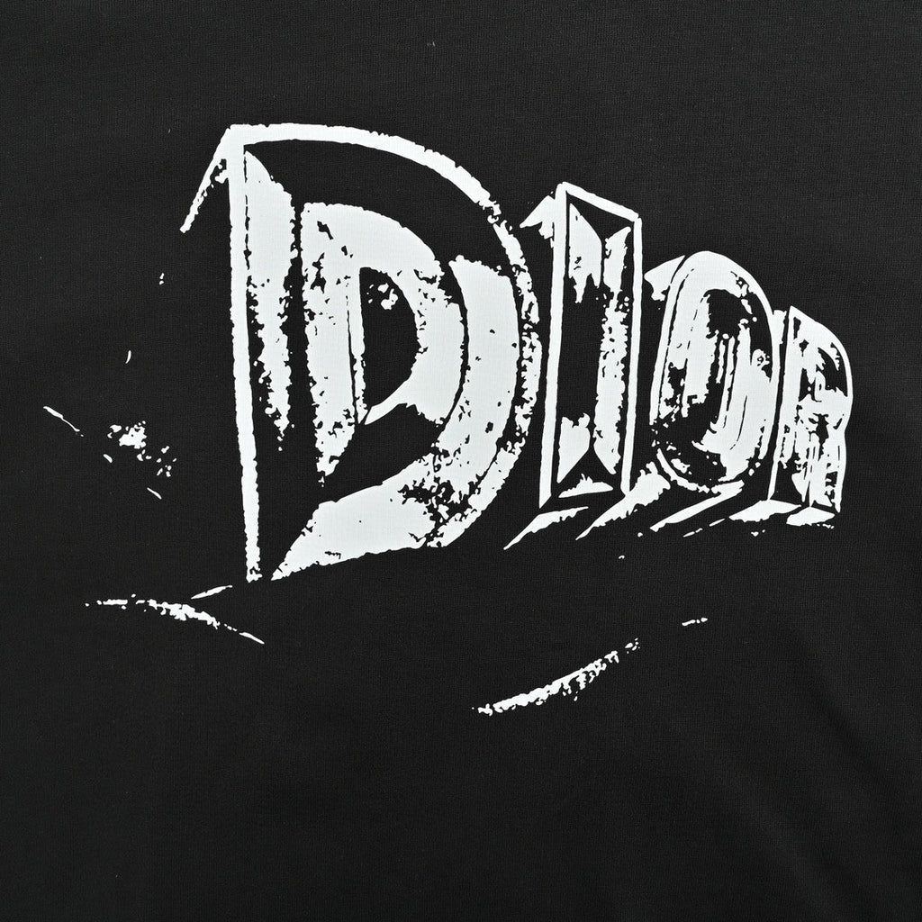 Dior Black T-Shirt with Bold Logo - netstar