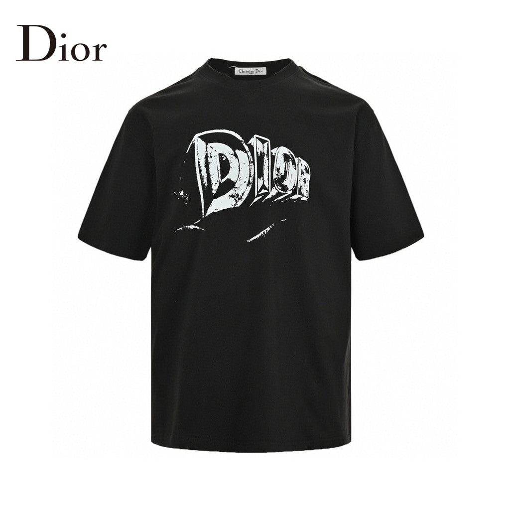 Dior Black T-Shirt with Bold Logo - netstar