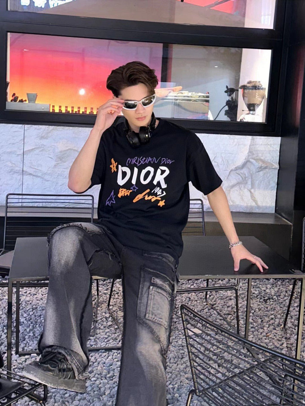 Dior Christian Dior Graphic Black T-Shirt - netstar