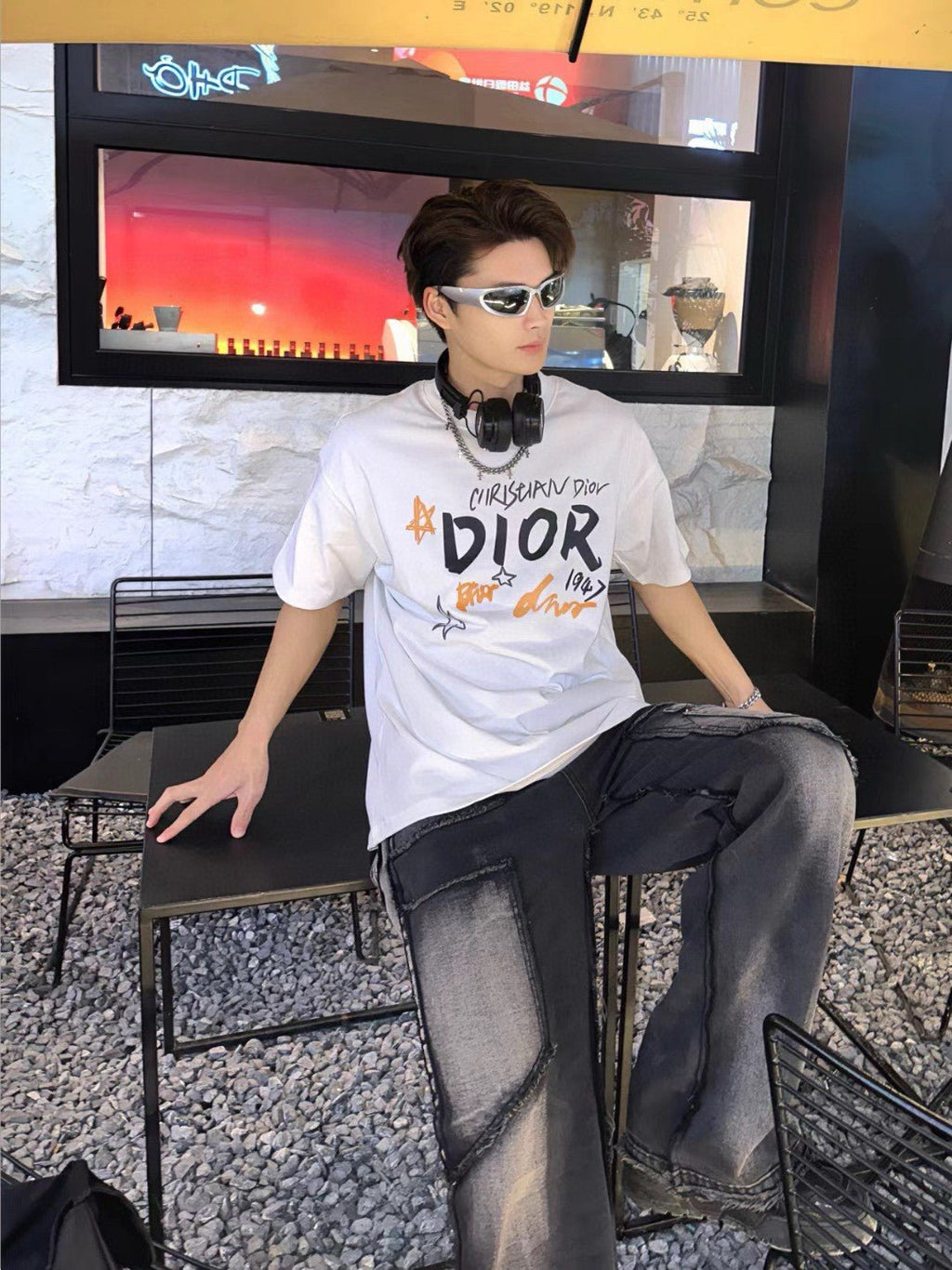 Dior Christian Dior Graphic White T-Shirt - netstar