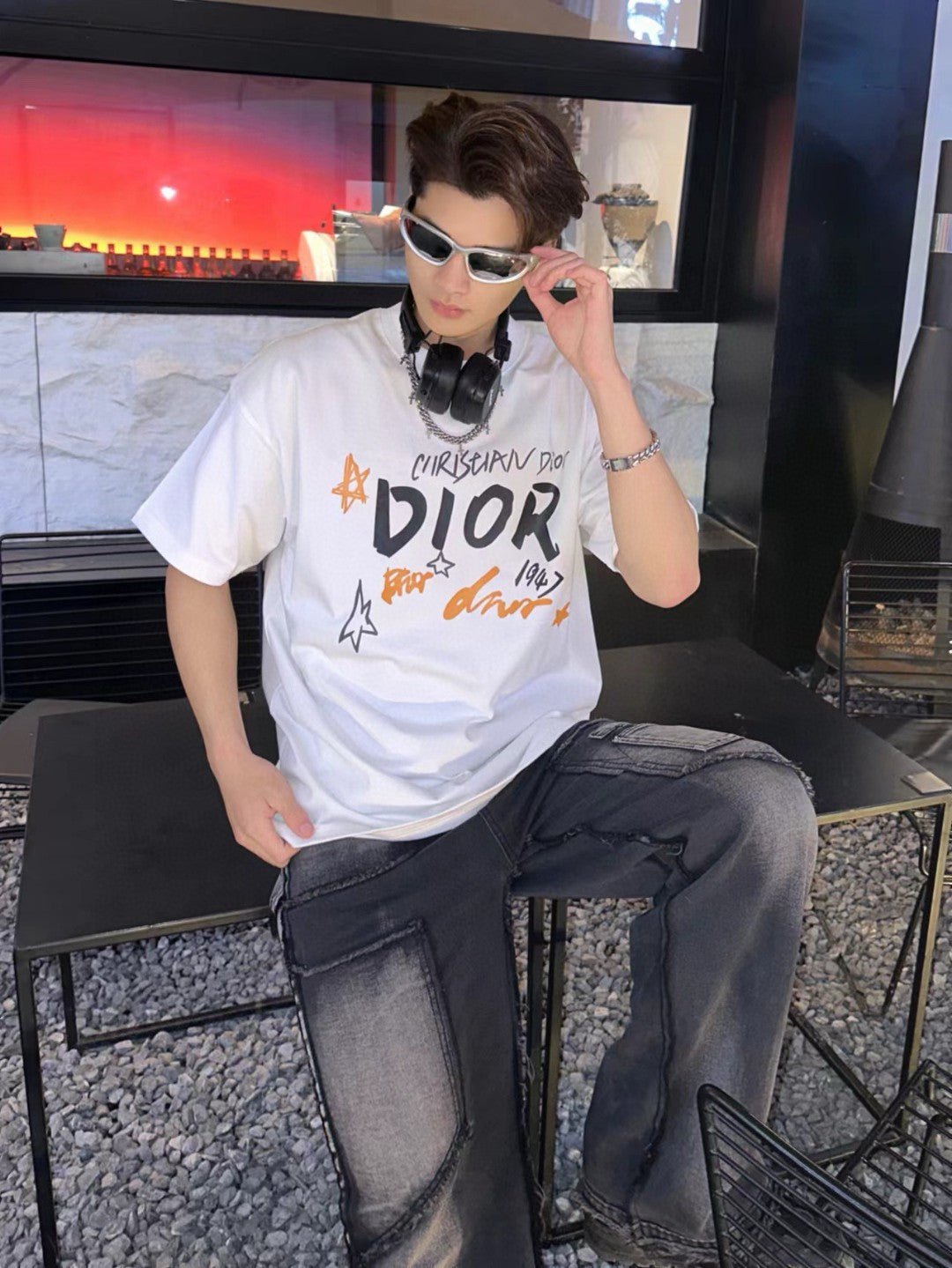 Dior Christian Dior Graphic White T-Shirt - netstar