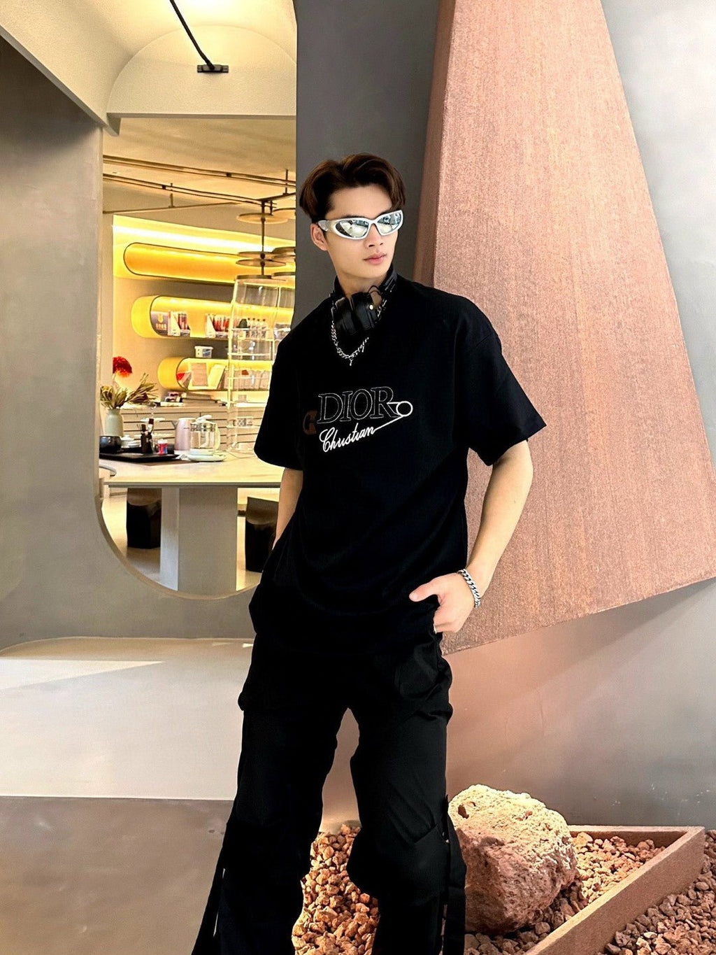 Dior Christian Graphic Black T-Shirt - netstar
