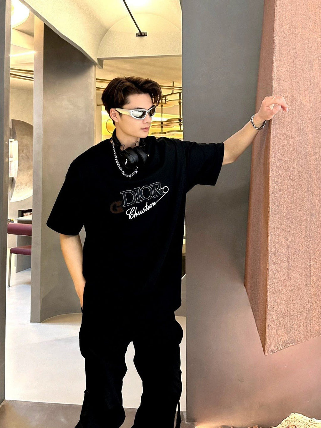 Dior Christian Graphic Black T-Shirt - netstar