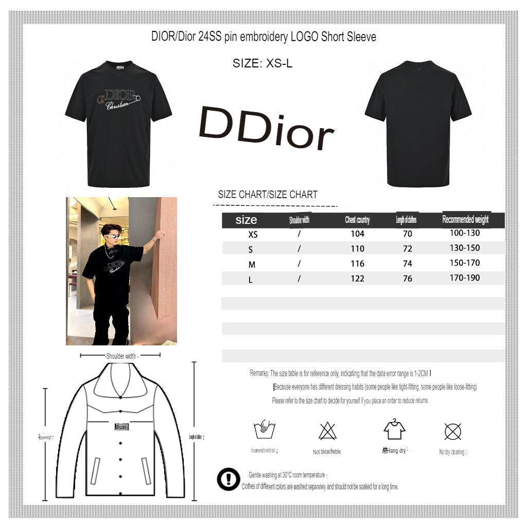 Dior Christian Graphic Black T-Shirt - netstar