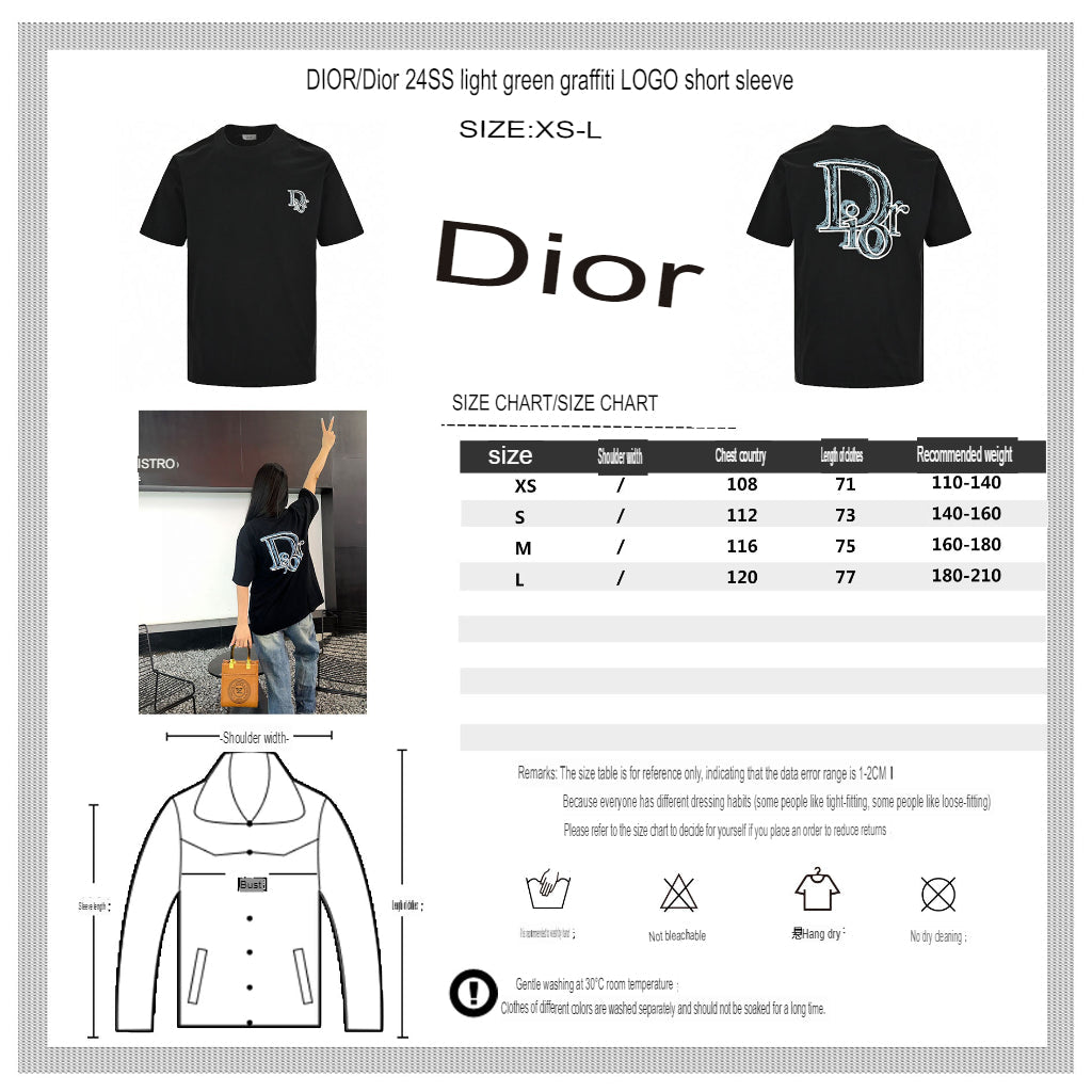Dior Classic Logo T-Shirt (Black) - netstar