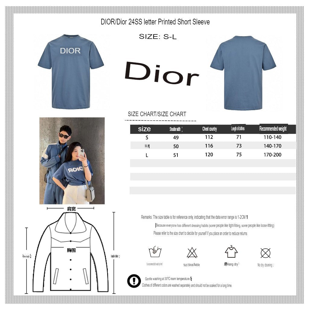Dior Classic Logo T-Shirt (Blue) - netstar