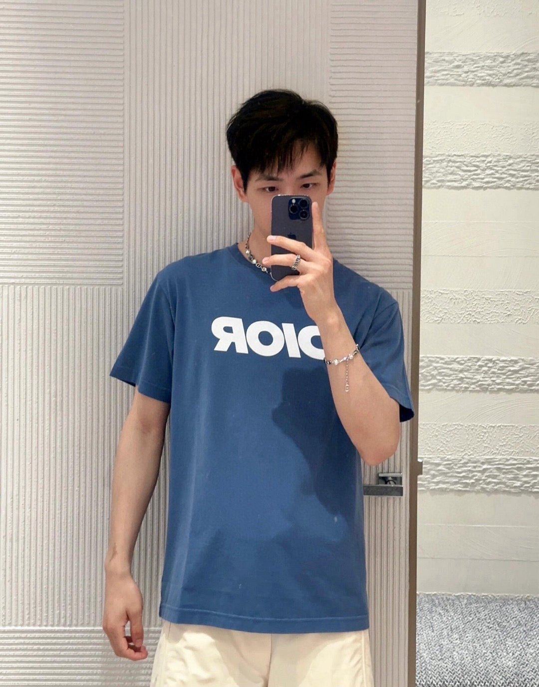 Dior Classic Logo T-Shirt (Blue) - netstar