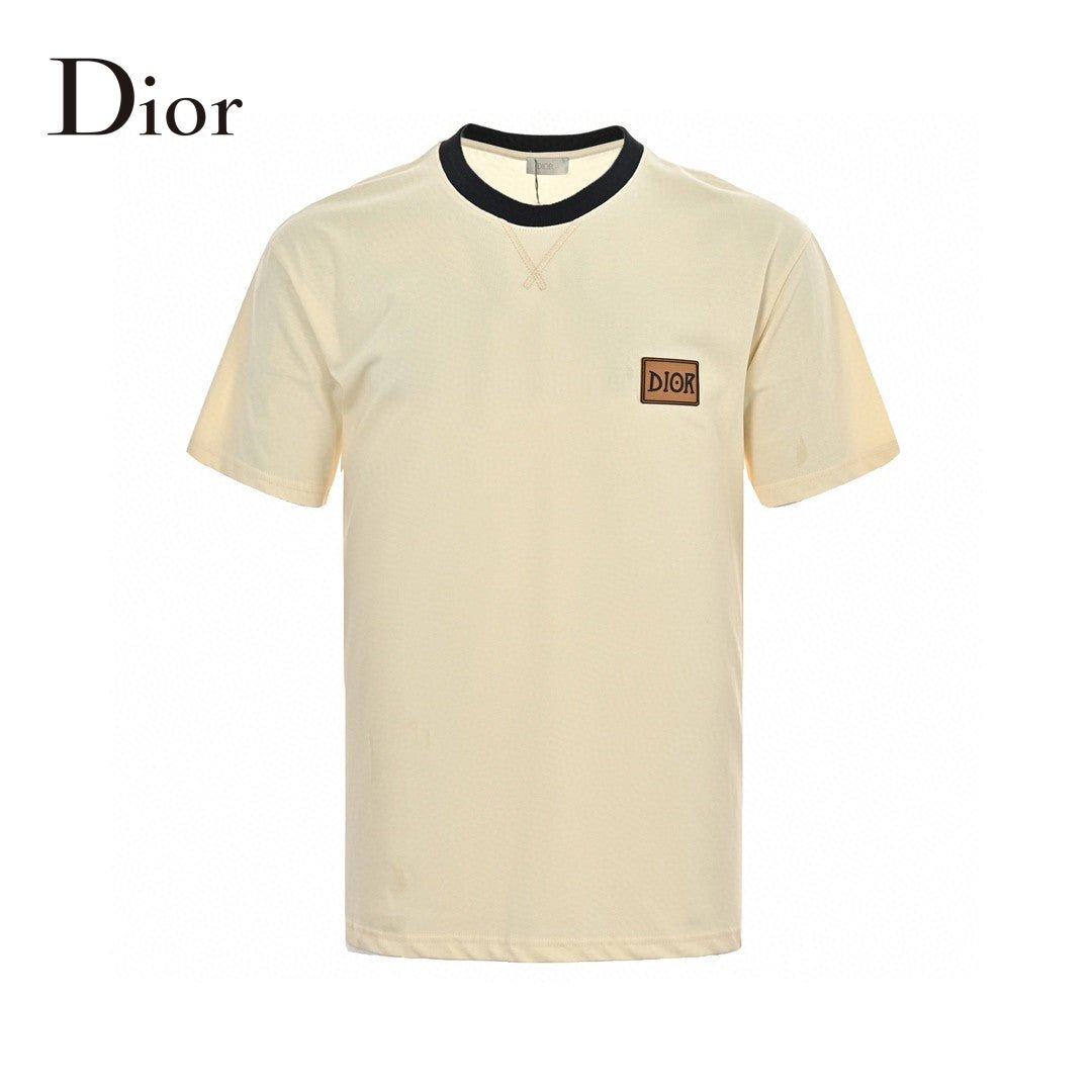 Dior Cream T-Shirt with Black Trim - netstar