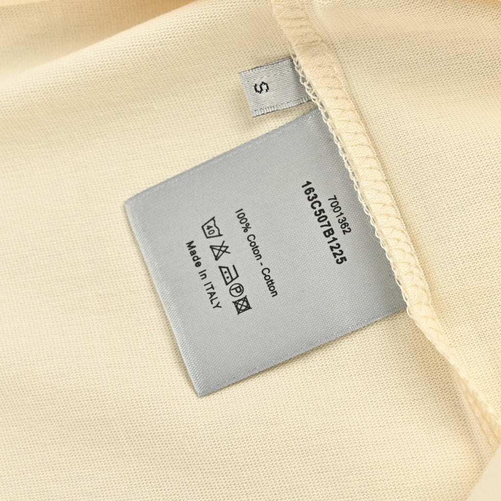 Dior Cream T-Shirt with Black Trim - netstar