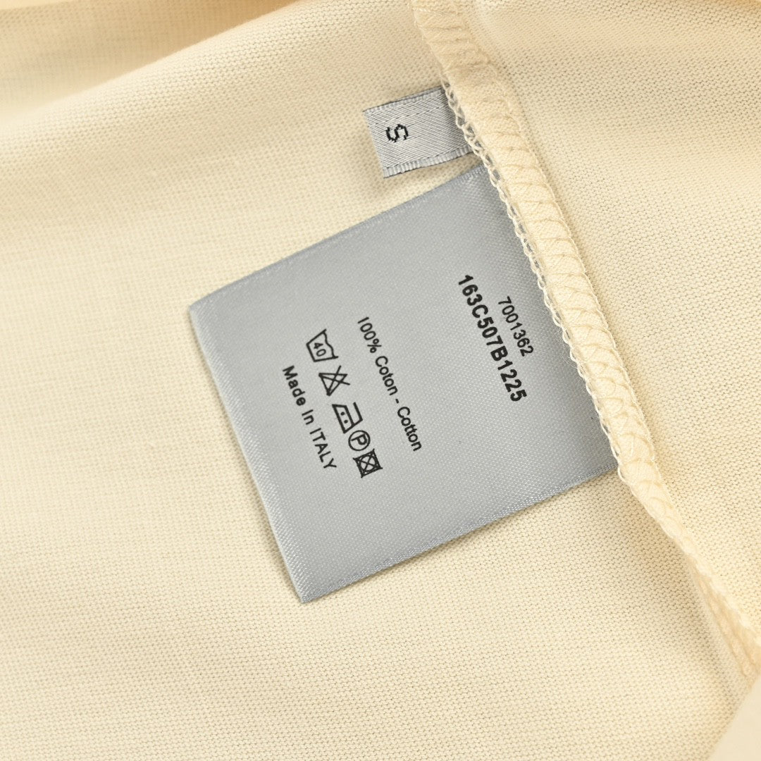 Dior Cream T-Shirt with Black Trim - netstar