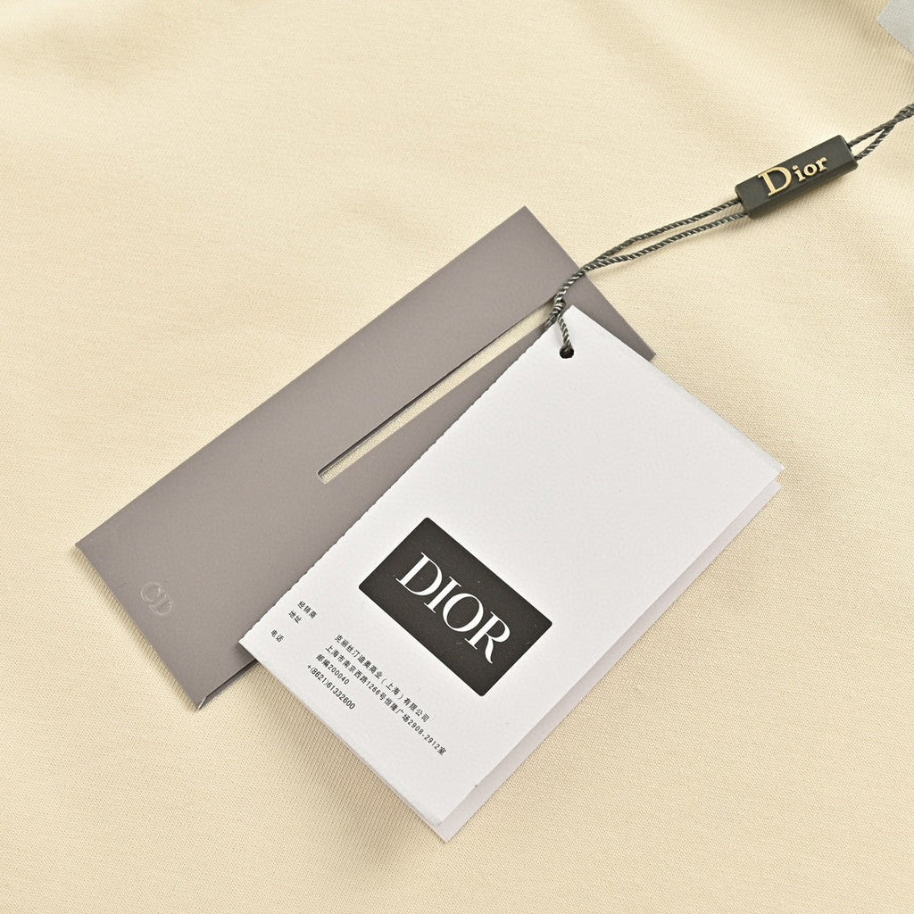 Dior Cream T-Shirt with Black Trim - netstar