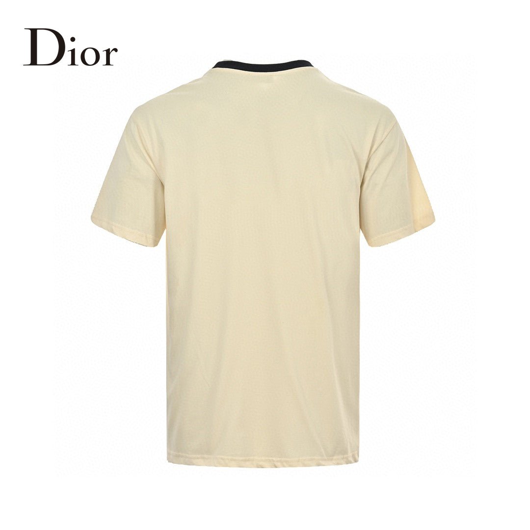Dior Cream T-Shirt with Black Trim - netstar