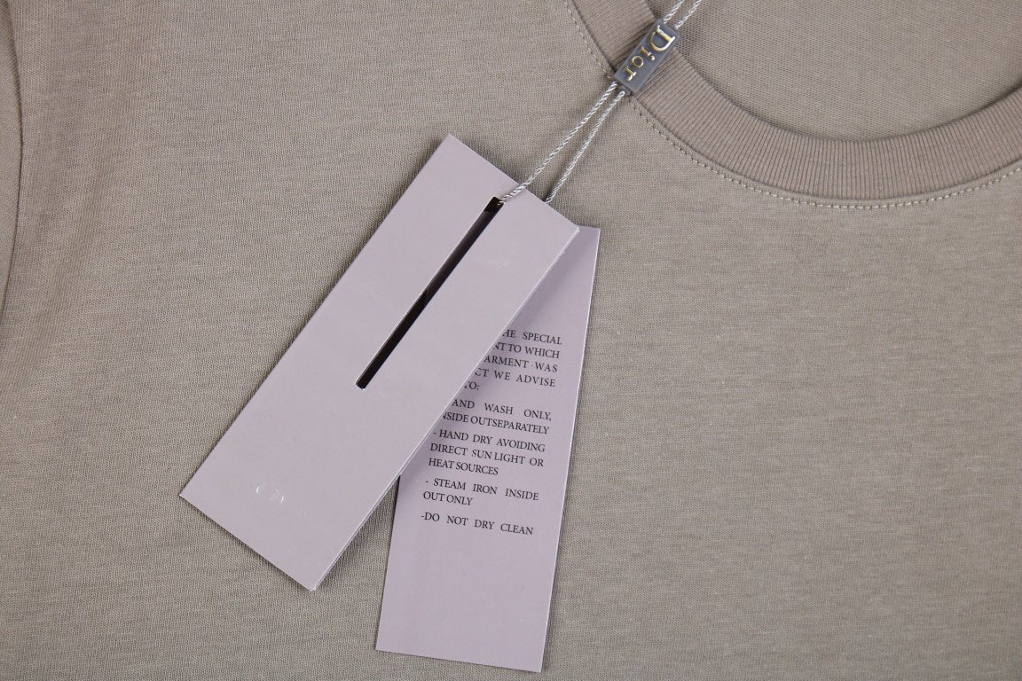 Dior Double D Logo T-Shirt (Khaki) - netstar