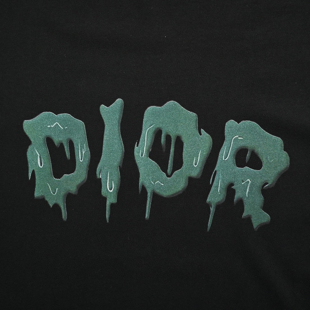 Dior Dripping Logo T-Shirt (Black) - netstar