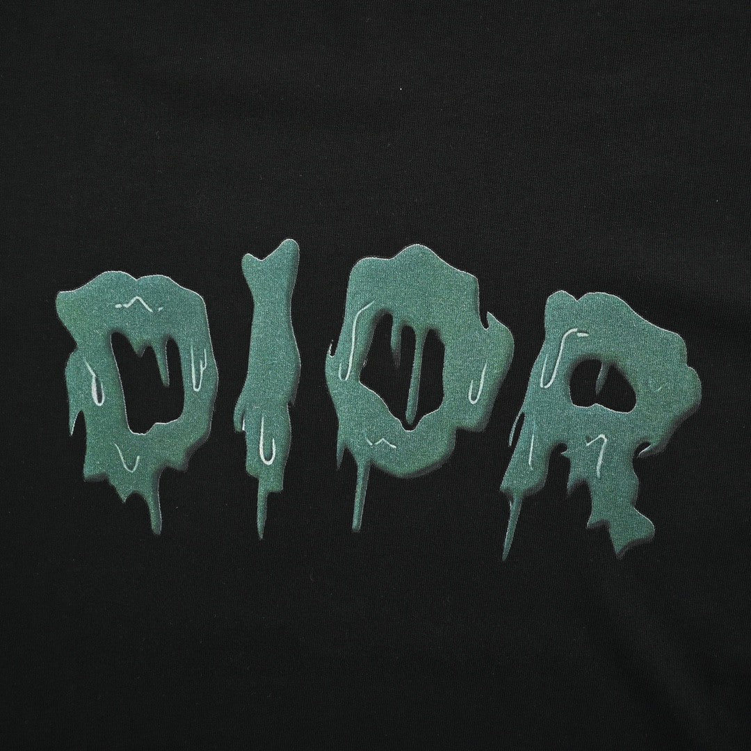 Dior Dripping Logo T-Shirt (Black) - netstar