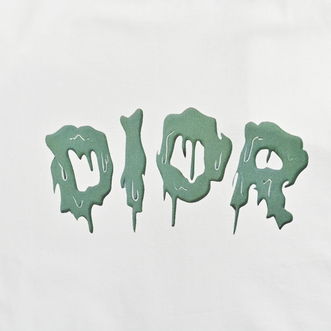 Dior Dripping Logo T-Shirt (White) - netstar